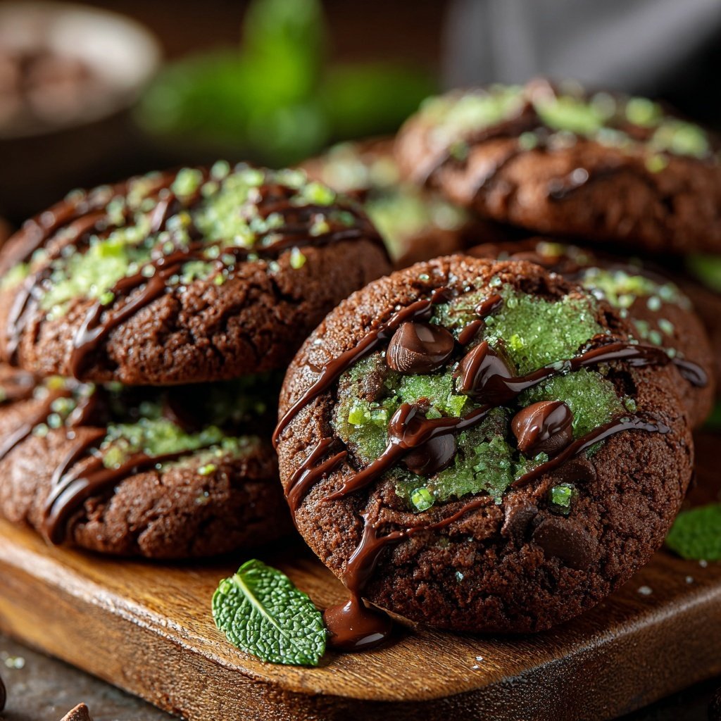 Brownie Mix Mint Chocolate Cookies