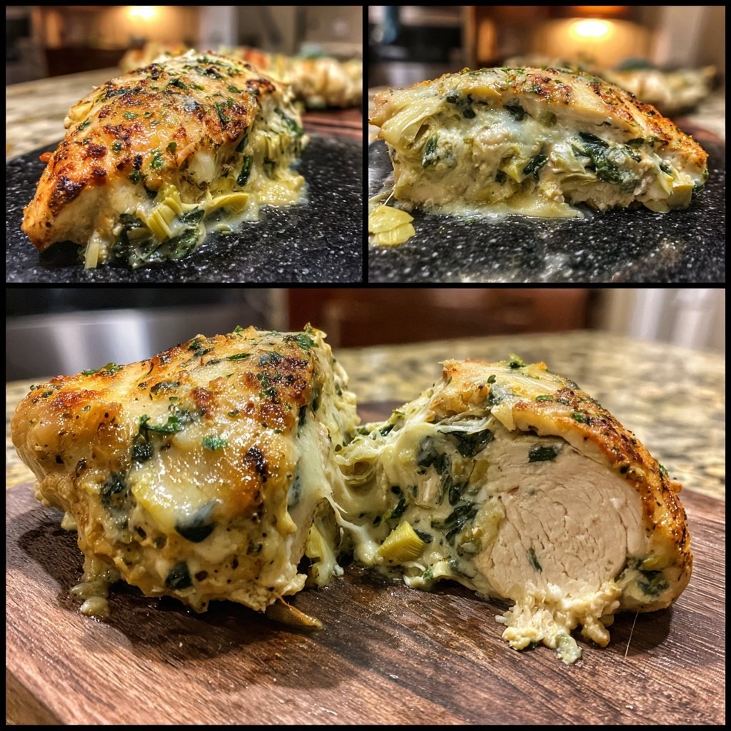Spinach Artichoke Stuffed Chicken