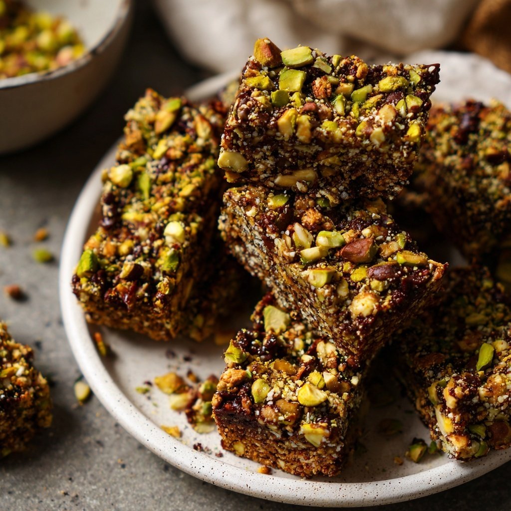 Chocolate Pistachio Snack Bars