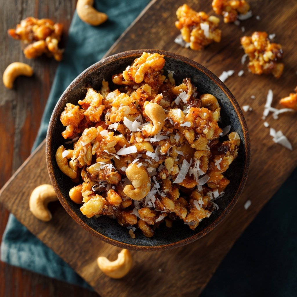 Healthy Cashew Coconut Snack Clusters