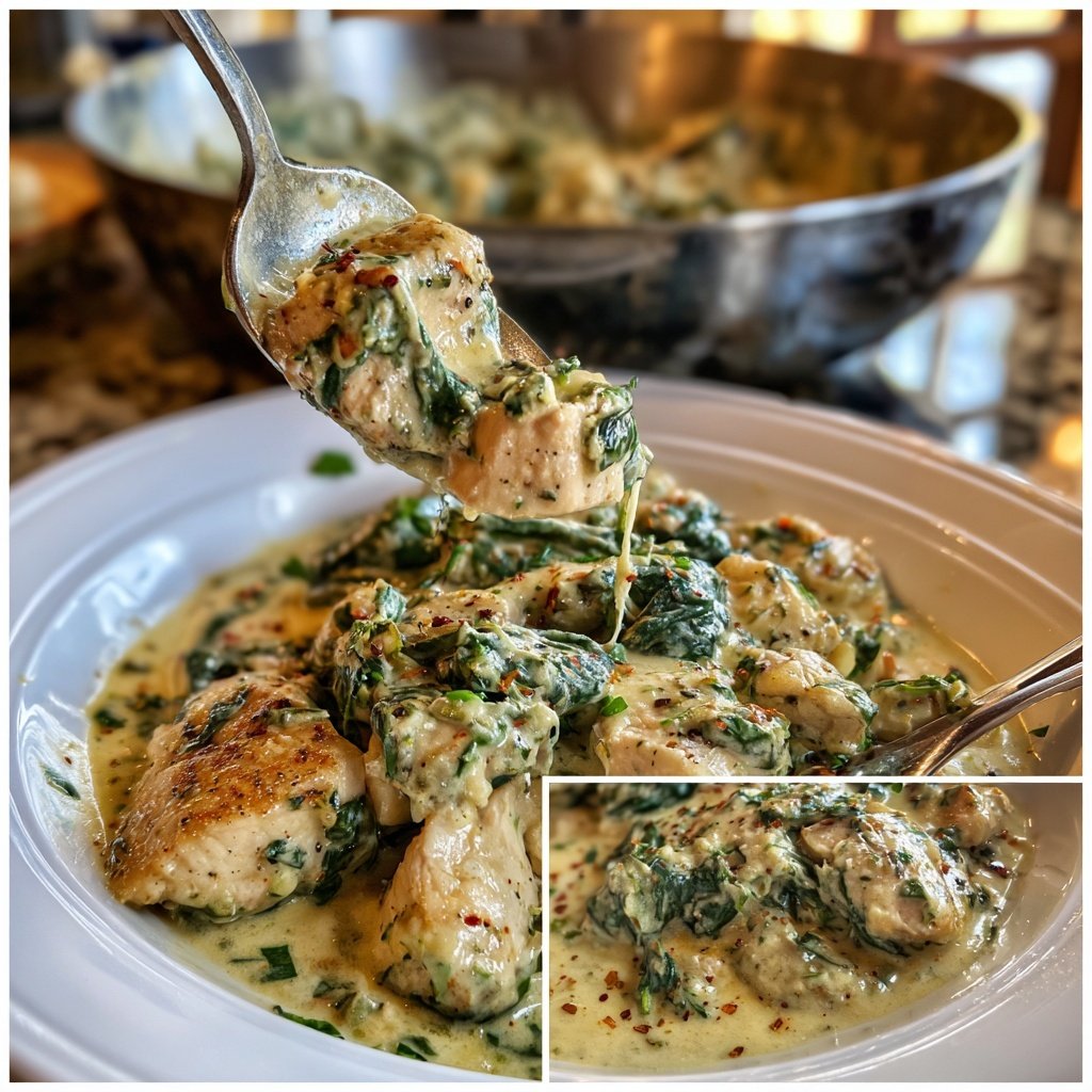 Creamy Spinach Chicken Skillet