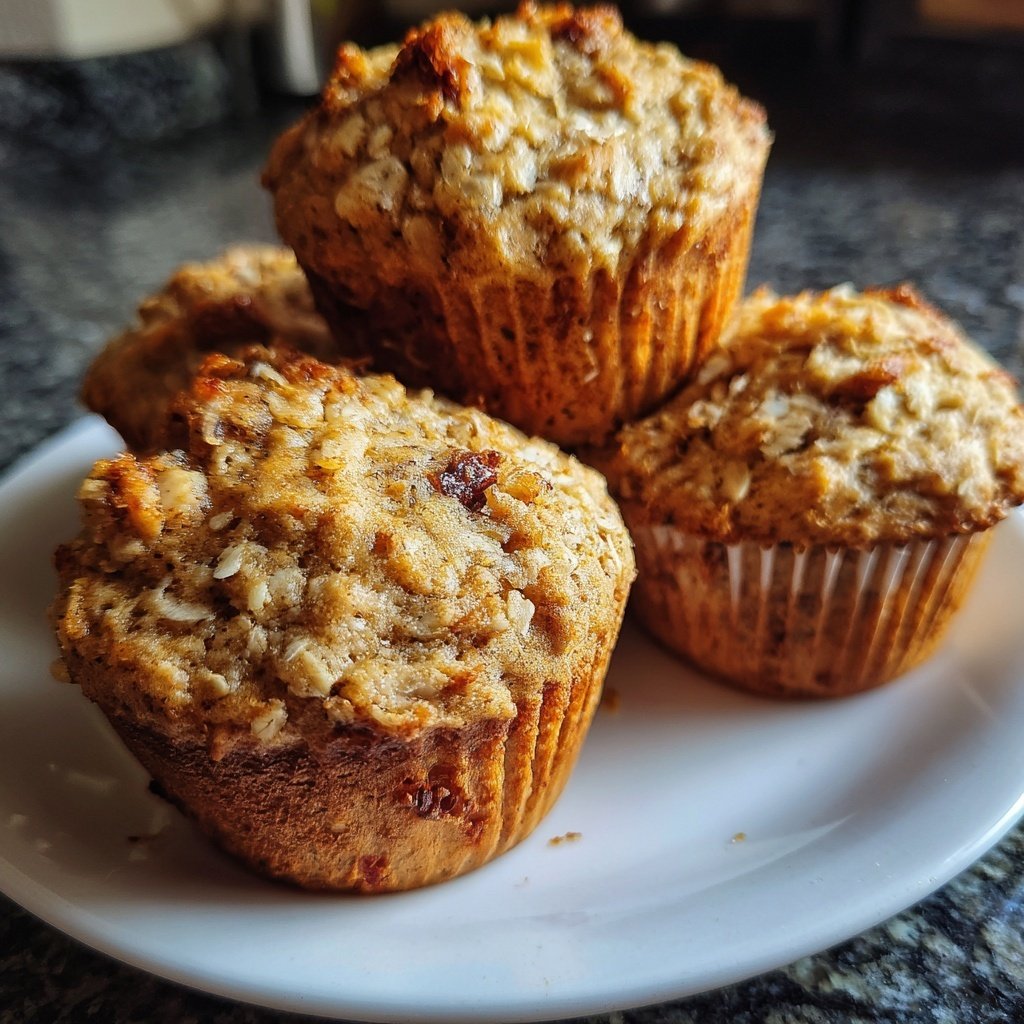 Healthy Banana Oat Muffins