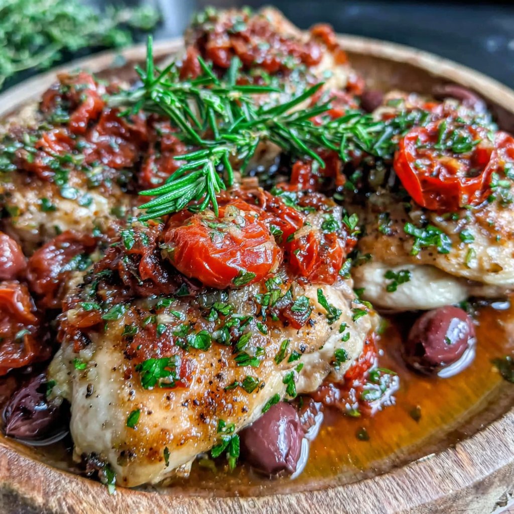 Mediterranean Chicken With Olives And Tomatoes