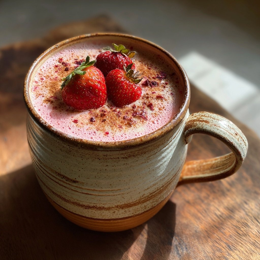 Warm Strawberry Cinnamon Matcha