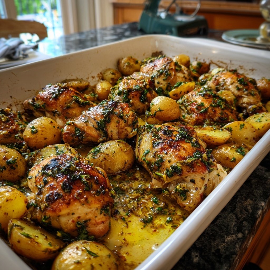 One Pan Lemon Chicken And Potatoes
