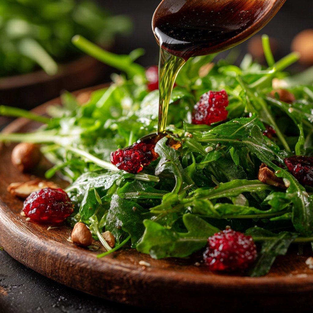 Arugula Salad with Raspberry Vinaigrette