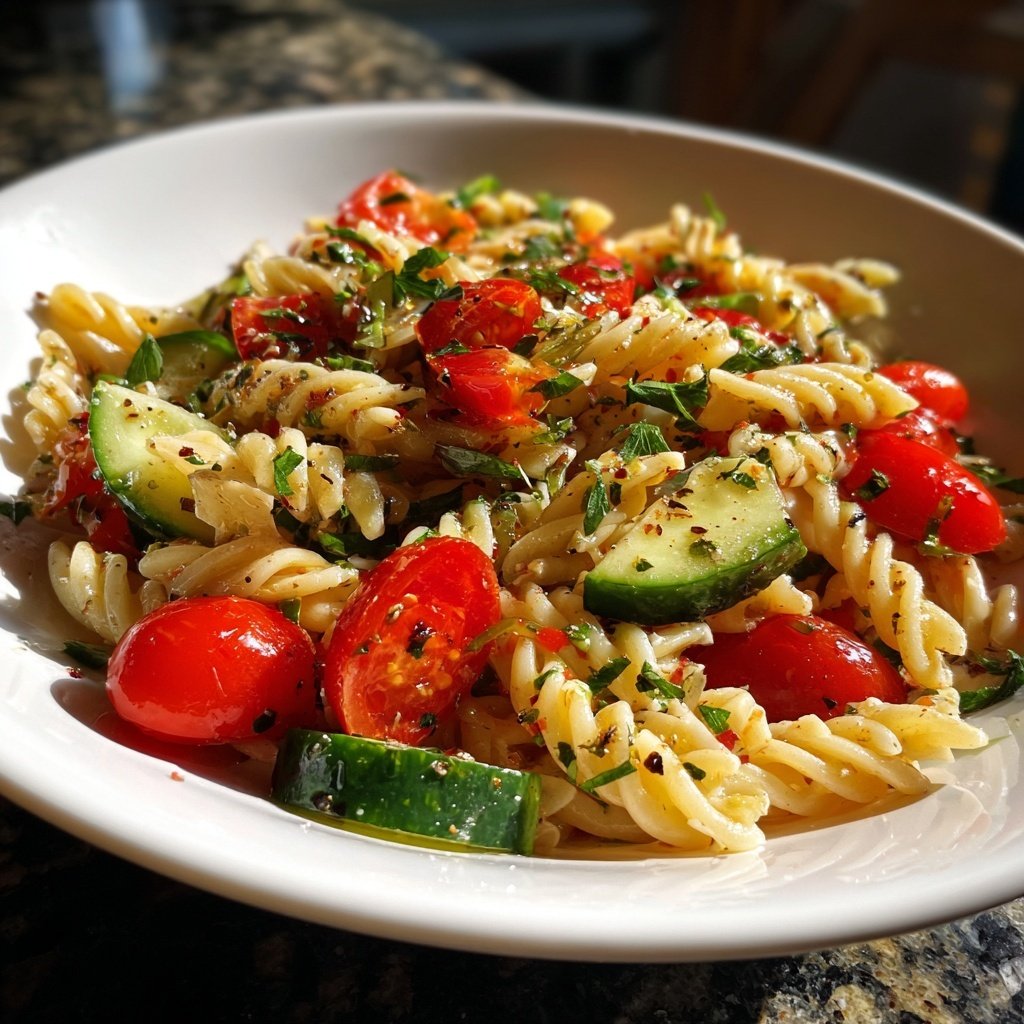 Easy Mediterranean Pasta Salad