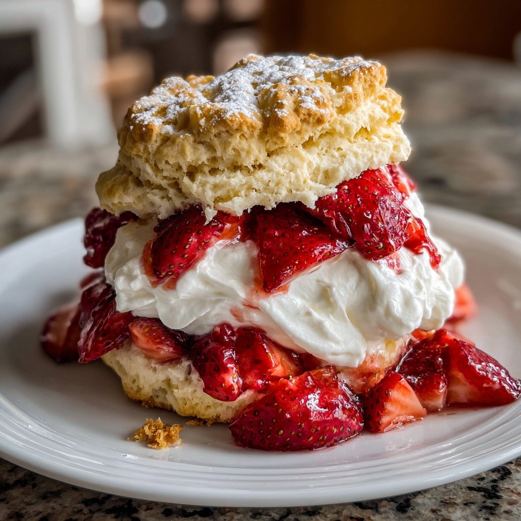 Classic Strawberry Shortcake With Biscuits